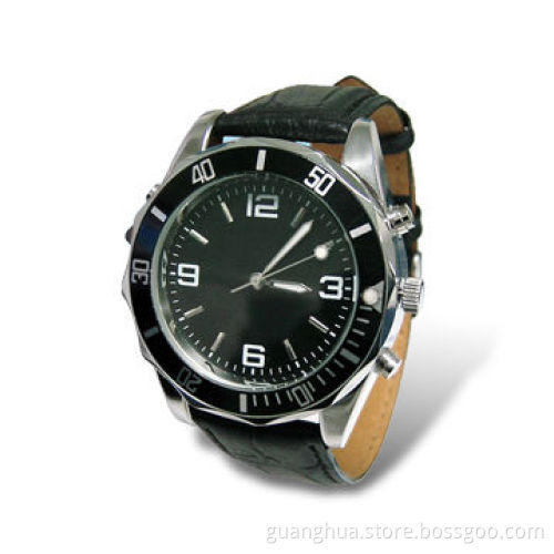 Quartz Talking Wristwatch with Vibrating Alarm and Sound Alarm Functions